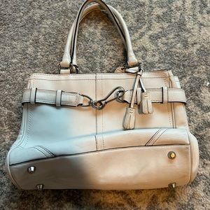 Vintage White Coach Purse